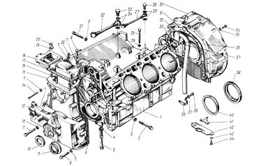 Блок цилиндров двигателя ЯМЗ 236 М